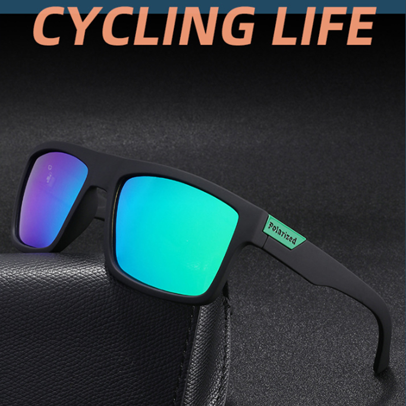 Klassische polarisierte quadratische Radsonnenbrille für Herren