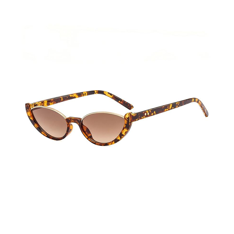 Cat-Eye Halbrand-Sonnenbrille für Damen