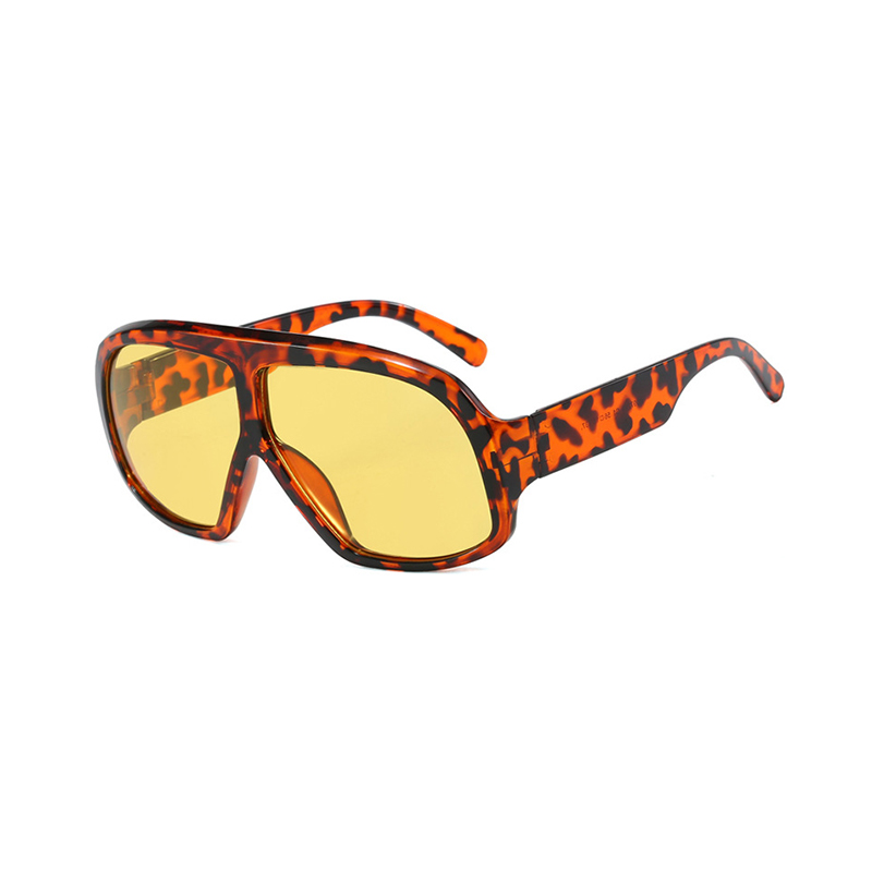 Übergroße Piloten-Sonnenbrille, einteilige Brille für Damen