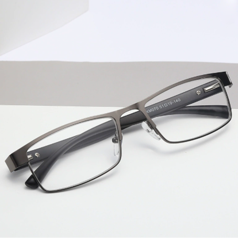 Anti-Blaulicht Metall-Halbrahmen-Lesebrille