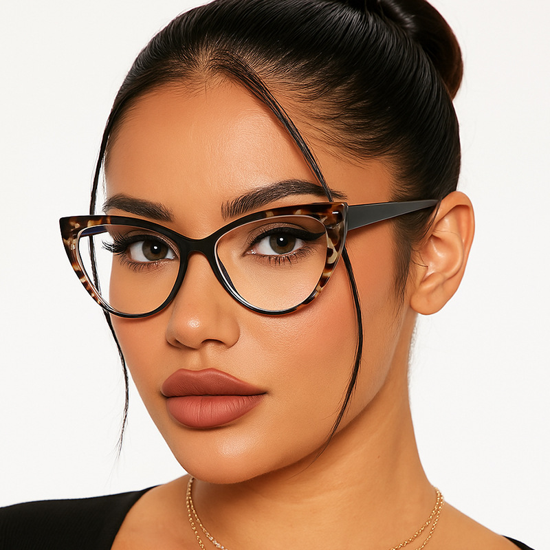 Cat-Eye-Brille Damen Blau Lichtblockierende optische Rahmen